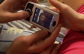 Sex-starved bimbo Angel G rewards stimulation to handsome bf